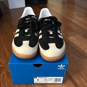 Adidas Samba OG Black and Cream Shoes 7